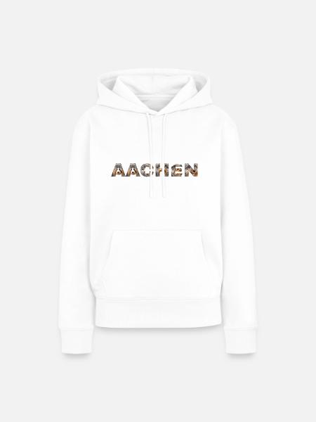 Aachen Hund - Frauen Premium Bio Hoodie - Weiß