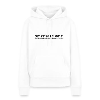 Burgdorf (Region Hannover) Koordinaten - Frauen Premium Bio Hoodie - Weiß - Vorne - Julia (174cm)