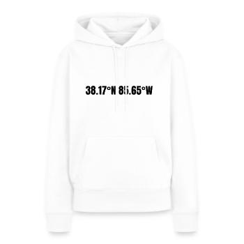 Louisville Kentucky USA Koordinaten - Frauen Premium Bio Hoodie - Weiß - Vorne - Julia (174cm)
