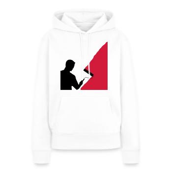 Peintres - Vecteur - Sweat à capuche Premium bio Femme - blanc - Devant - Julia (174cm)