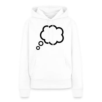 Sprechblase - Frauen Premium Bio Hoodie - Weiß - Vorne - Julia (174cm)
