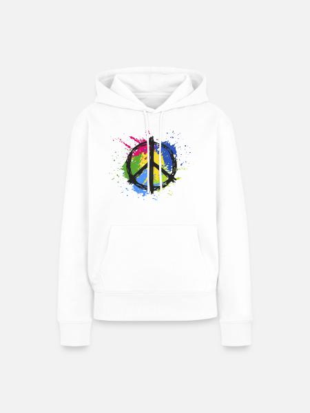 T-Shirt positive Vibration. - Frauen Premium Bio Hoodie - Weiß