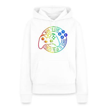 Gamer Jeu En Ligne Jeux Sur Ordinateur Arcade Neon - Sweat à capuche Premium bio Femme - blanc - Devant - Julia (174cm)