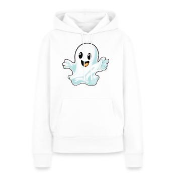 Geist - Frauen Premium Bio Hoodie - Weiß - Vorne - Julia (174cm)