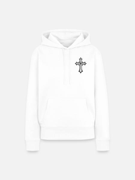 Christen Kreuz - Frauen Premium Bio Hoodie - Weiß