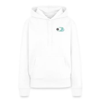 La vague - Sweat à capuche Premium bio Femme - blanc - Devant - Julia (174cm)