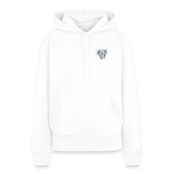 Mother's Day Heart with Gray Flowers - Women’s Premium Organic Hoodie - white - Front - Julia (174cm)