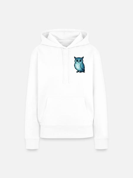 Seelentier und Wächterwesen: Eule - Frauen Premium Bio Hoodie - Weiß