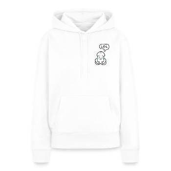 Émoticon drôle Junior LOL - Sweat à capuche Premium bio Femme - blanc - Devant - Julia (174cm)