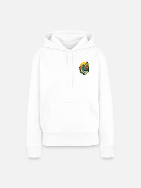 Trail rocks geschrieben - Frauen Premium Bio Hoodie - Weiß