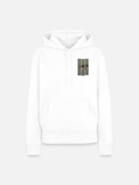 Wels/Waller – Moderne Fischillustration für Angler - Frauen Premium Bio Hoodie - Weiß
