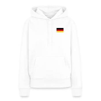 Deutsche Flagge - Frauen Premium Bio Hoodie - Weiß - Vorne - Julia (174cm)