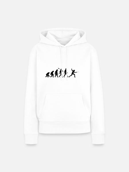 Evolution - Fechten - Fechter - Kampfsport - Frauen Premium Bio Hoodie - Weiß