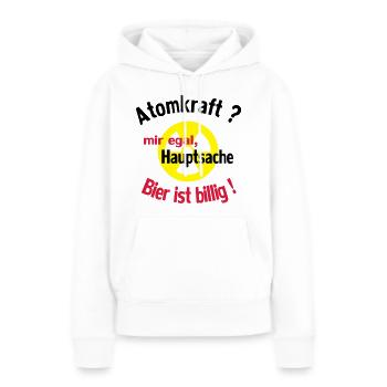 Trinkspruch - Frauen Premium Bio Hoodie - Weiß - Vorne - Julia (174cm)