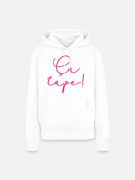 Es trifft – Welche Hitze - Frauen Premium Bio Hoodie - Weiß