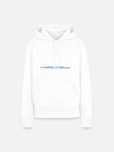 Rudern, Ruderboot und Paddel - Frauen Premium Bio Hoodie - Weiß