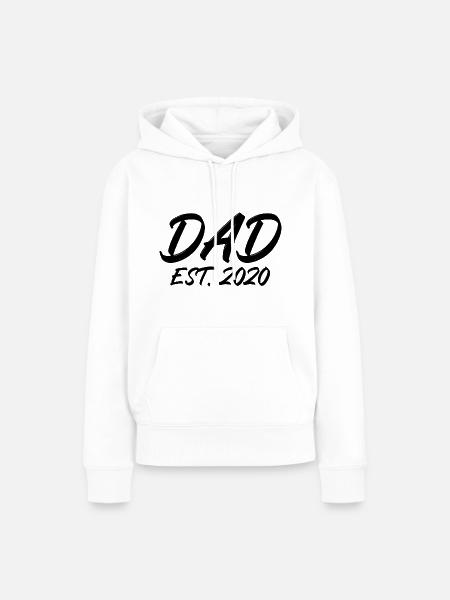 Dad est 2020 - Frauen Premium Bio Hoodie - Weiß