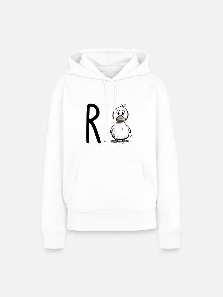 Rente Ente - Frauen Premium Bio Hoodie - Weiß