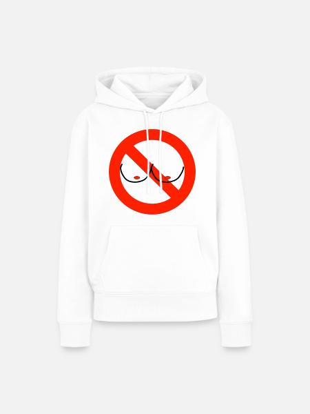 No Tits - Frauen Premium Bio Hoodie - Weiß