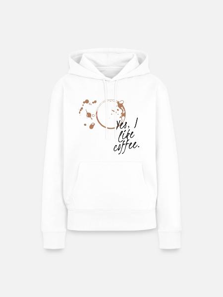 kaffee coffee - Frauen Premium Bio Hoodie - Weiß