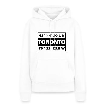 Toronto coordonne la Ville Canada Toronto - Sweat à capuche Premium bio Femme - blanc - Devant - Julia (174cm)