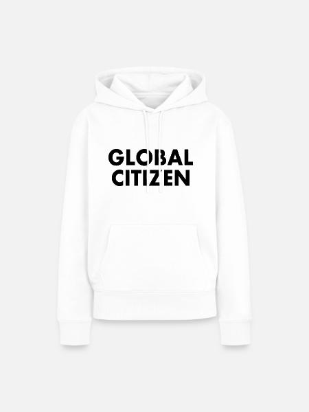 global citizen - Frauen Premium Bio Hoodie - Weiß
