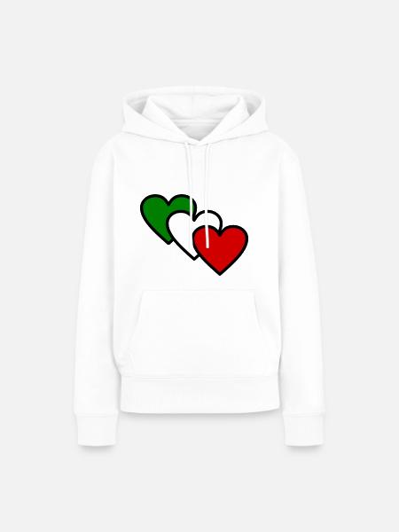Italien - Frauen Premium Bio Hoodie - Weiß