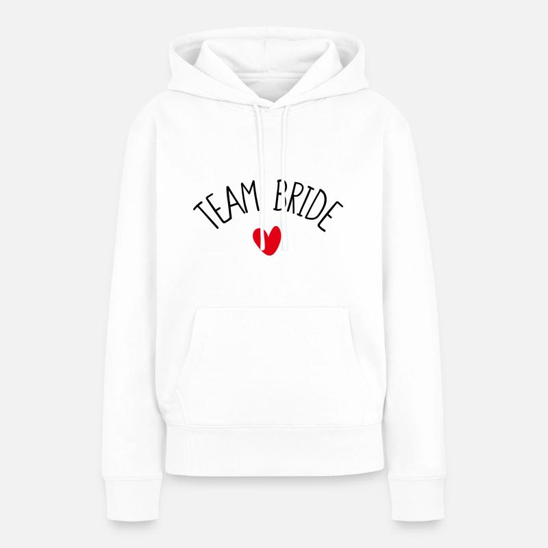 Équipe Bride - Sweat à capuche Premium bio Femme - blanc