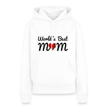 Die beste Mutter der Welt - Frauen Premium Bio Hoodie - Weiß - Vorne - Julia (174cm)