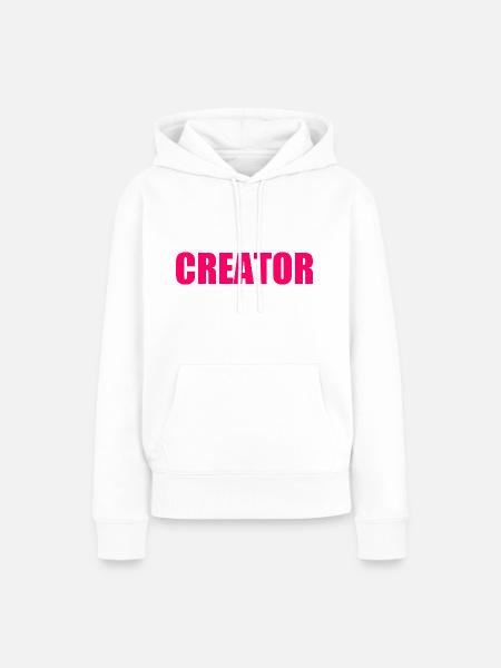 Creator - Frauen Premium Bio Hoodie - Weiß