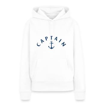 Captain - Women’s Premium Organic Hoodie - white - Front - Julia (174cm)