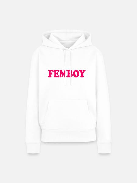 Femboy - Frauen Premium Bio Hoodie - Weiß