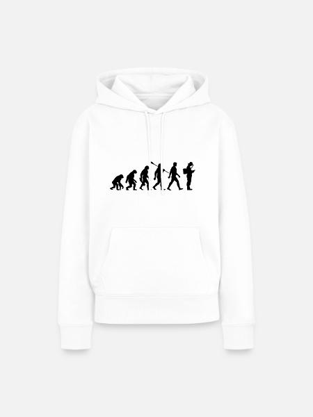 Evolution - Imker - Bienen - Bienenzucht - Frauen Premium Bio Hoodie - Weiß