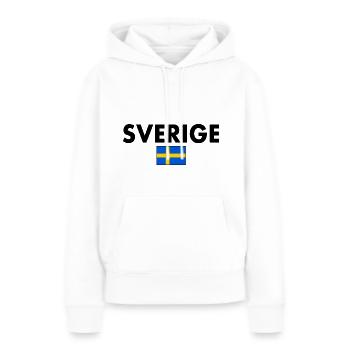 Sverige - Frauen Premium Bio Hoodie - Weiß - Vorne - Julia (174cm)