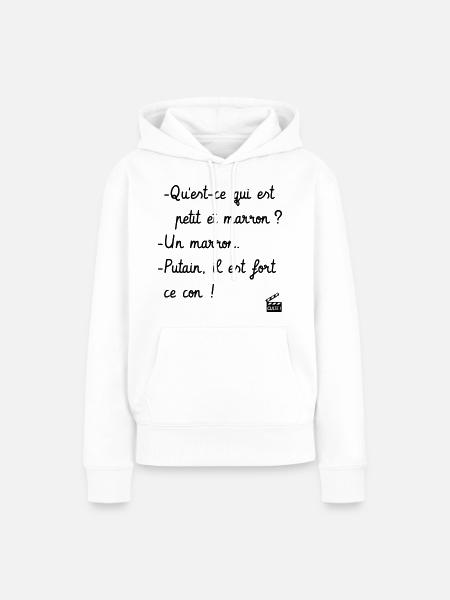 Kaameløtt - Réplique Culte - Citation Drôle - Sweat à capuche Premium bio Femme - blanc