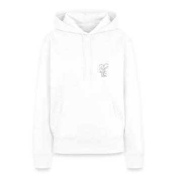Association des Familles de Savigny &environs - Sweat à capuche Premium bio Femme - blanc - Devant - Julia (174cm)