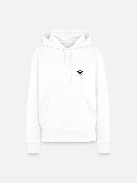 Wlan - Frauen Premium Bio Hoodie - Weiß