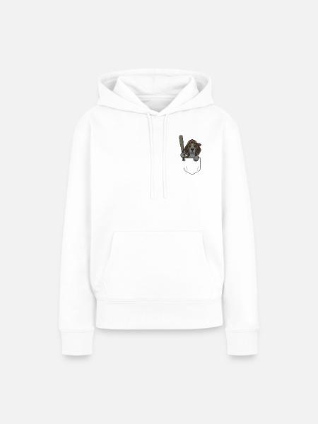 Beagle Pocket Baseball - Frauen Premium Bio Hoodie - Weiß
