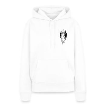 Dîner aux chandelles - Sweat à capuche Premium bio Femme - blanc - Devant - Julia (174cm)