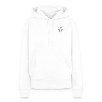 HEY Digga - Frauen Premium Bio Hoodie - Weiß - Vorne - Julia (174cm)