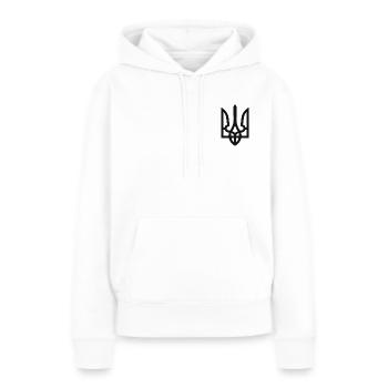 Peace for ukraine - Frauen Premium Bio Hoodie - Weiß - Vorne - Julia (174cm)