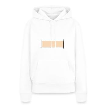 Cadre décoratif. Modèle de bannière / badge nominatif. - Sweat à capuche Premium bio Femme - blanc - Devant - Julia (174cm)