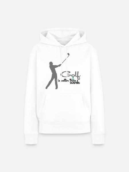 Golf - Frauen Premium Bio Hoodie - Weiß