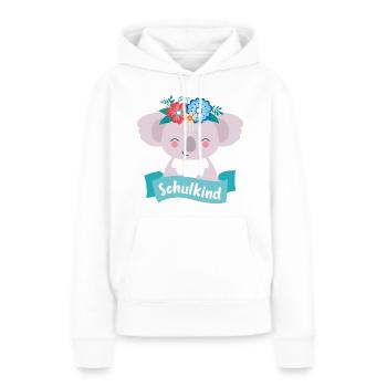 Écolier Koala - Sweat à capuche Premium bio Femme - blanc - Devant - Julia (174cm)