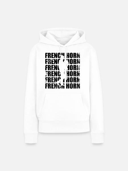 Waldhorn - Frauen Premium Bio Hoodie - Weiß