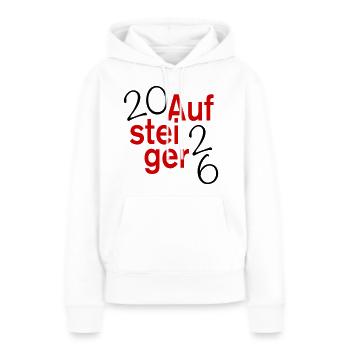 Promu Promotion 2026 - Sweat à capuche Premium bio Femme - blanc - Devant - Julia (174cm)