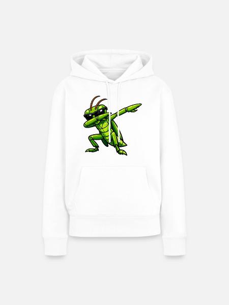Dabbing Grashüpfer - Frauen Premium Bio Hoodie - Weiß
