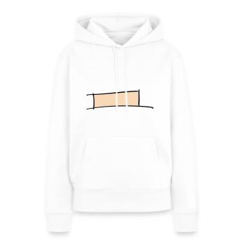 Cadre décoratif. Modèle de bannière / badge nominatif. - Sweat à capuche Premium bio Femme - blanc - Devant - Julia (174cm)