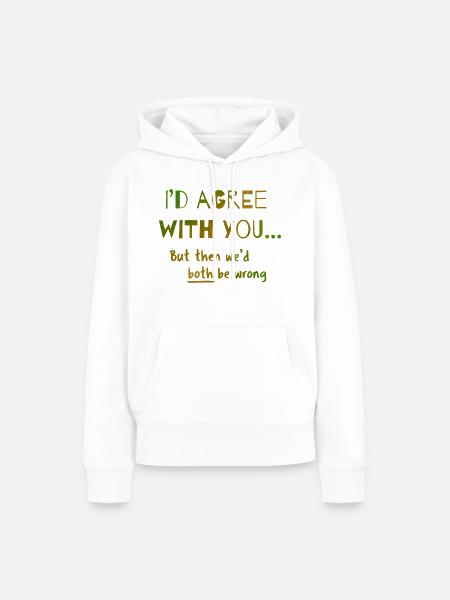 agree - Frauen Premium Bio Hoodie - Weiß