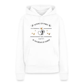 Christian Design les richesses du ciel - Sweat à capuche Premium bio Femme - blanc - Devant - Julia (174cm)